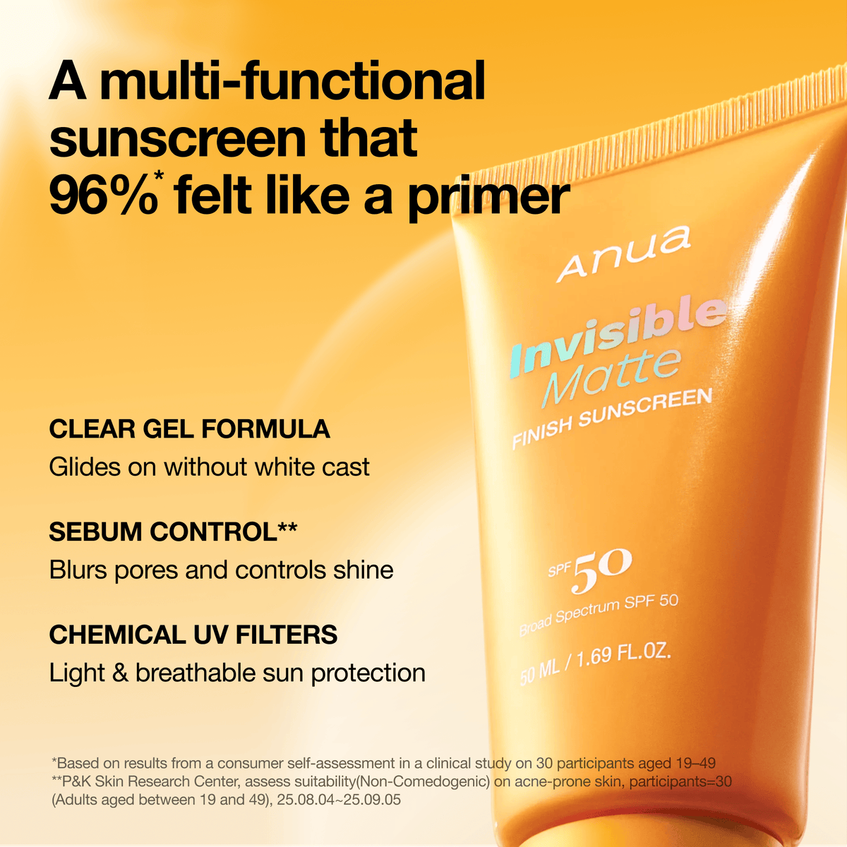 Anua invisible sunscreen